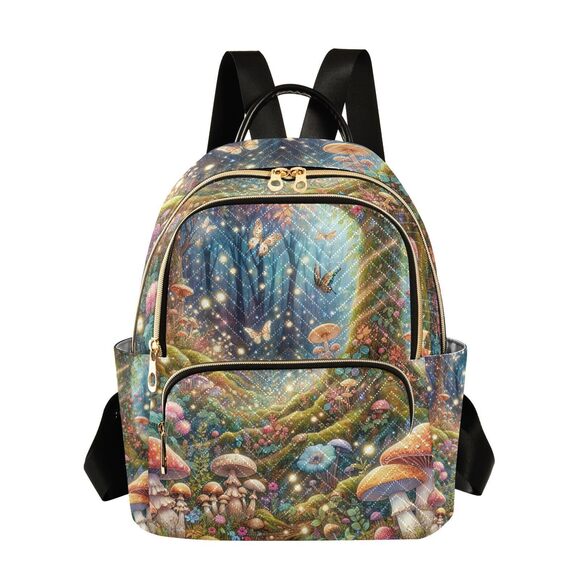 5594 Mini Backpack Fairyland Forest Mushrooms Mini Backpack Purse main image 6